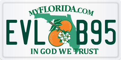 FL license plate EVLB95