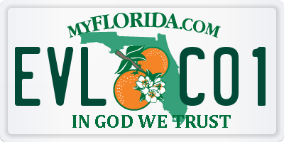 FL license plate EVLC01