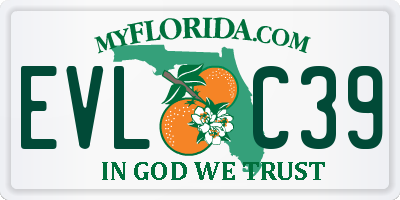 FL license plate EVLC39
