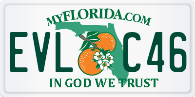 FL license plate EVLC46