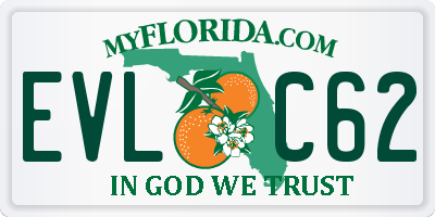 FL license plate EVLC62