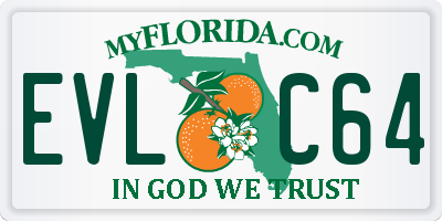 FL license plate EVLC64
