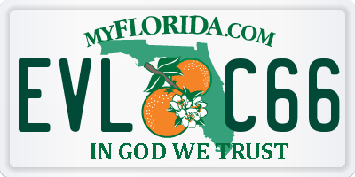 FL license plate EVLC66