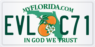 FL license plate EVLC71