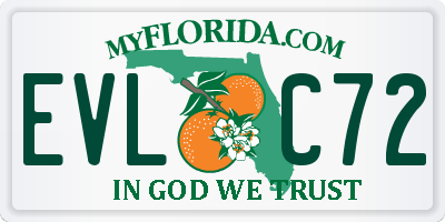 FL license plate EVLC72