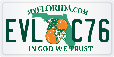 FL license plate EVLC76