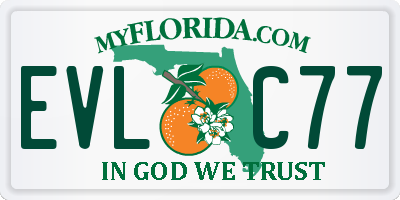 FL license plate EVLC77