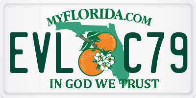 FL license plate EVLC79