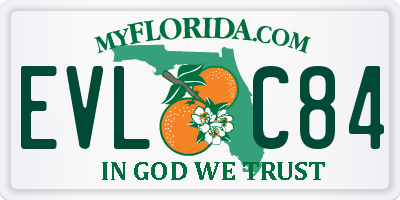 FL license plate EVLC84