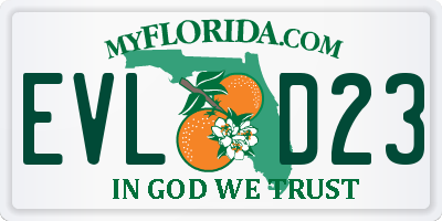 FL license plate EVLD23