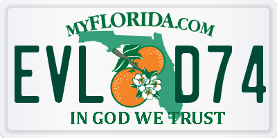 FL license plate EVLD74