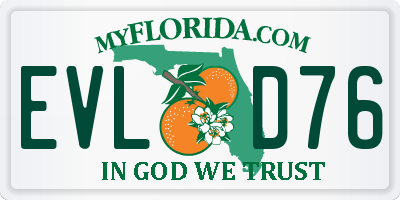 FL license plate EVLD76