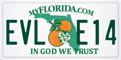 FL license plate EVLE14