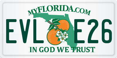 FL license plate EVLE26