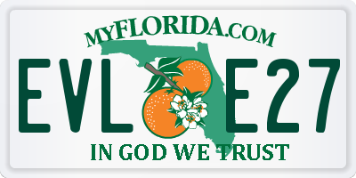 FL license plate EVLE27
