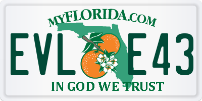 FL license plate EVLE43
