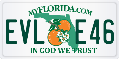 FL license plate EVLE46