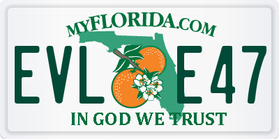 FL license plate EVLE47