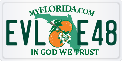 FL license plate EVLE48