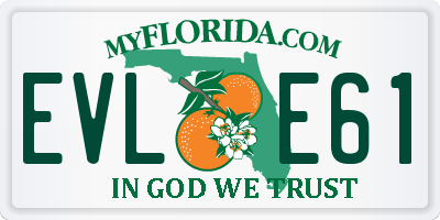 FL license plate EVLE61