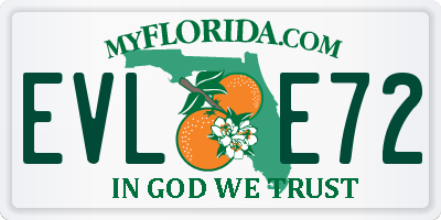 FL license plate EVLE72