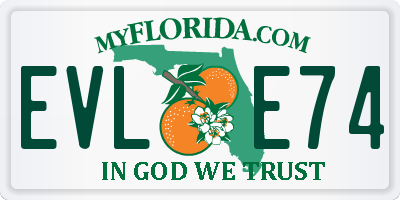 FL license plate EVLE74