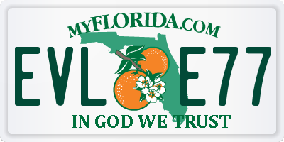 FL license plate EVLE77