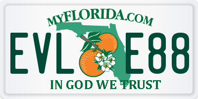 FL license plate EVLE88