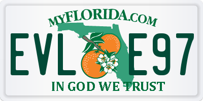 FL license plate EVLE97