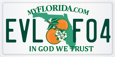 FL license plate EVLF04