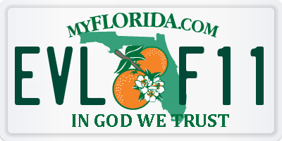 FL license plate EVLF11