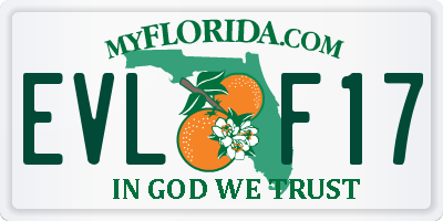 FL license plate EVLF17