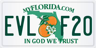 FL license plate EVLF20