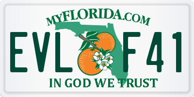 FL license plate EVLF41