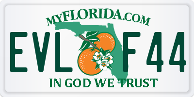 FL license plate EVLF44