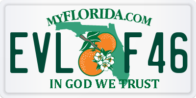 FL license plate EVLF46