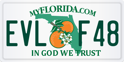 FL license plate EVLF48