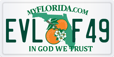 FL license plate EVLF49