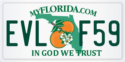 FL license plate EVLF59