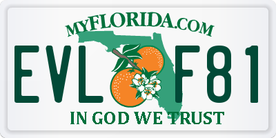 FL license plate EVLF81