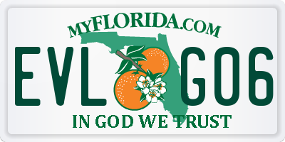 FL license plate EVLG06