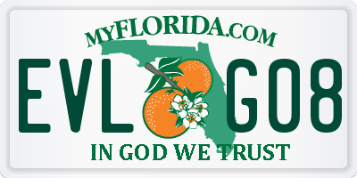 FL license plate EVLG08