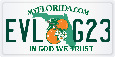 FL license plate EVLG23