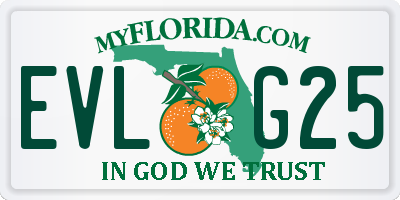 FL license plate EVLG25
