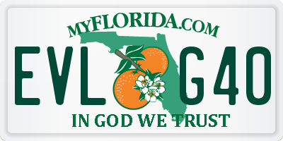 FL license plate EVLG40
