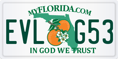 FL license plate EVLG53