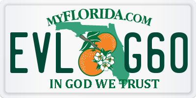 FL license plate EVLG60
