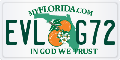 FL license plate EVLG72