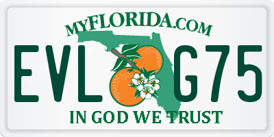 FL license plate EVLG75
