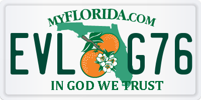 FL license plate EVLG76